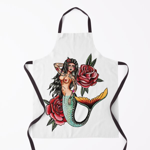 Item preview, Mermaid Traditional Tattoo - Mermiad Tatoo Flash Sheet - New School Tattoo Sketches designed and sold by ArtProvocation.