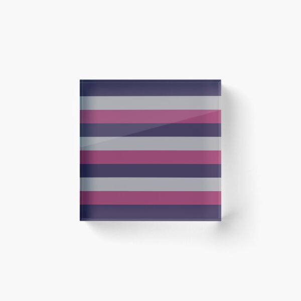 Aperçu de l'œuvre 3 Grandes RAYURES Horizontales MARRON, BLEU MARINE et GRIS ARGENT MÉTALLISÉ créée et vendue par RachelMacht.