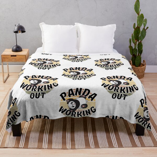 Item preview, Panda Working Out Funny Kawaii Retro Sunset Vintage Style designed and sold by Onewivnacher.