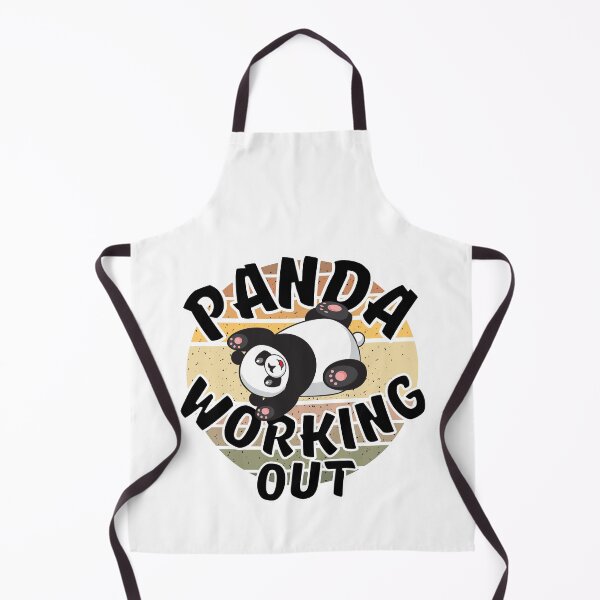 Item preview, Panda Working Out Funny Kawaii Retro Sunset Vintage Style designed and sold by Onewivnacher.