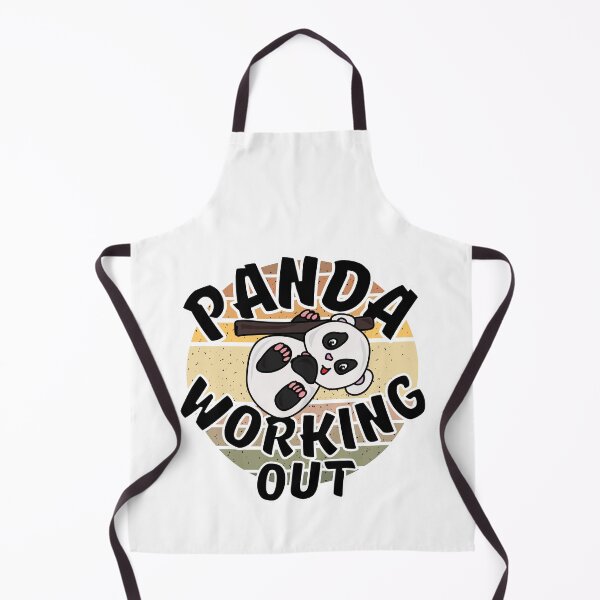 Item preview, Panda Working Out Funny Kawaii Retro Sunset Vintage Style designed and sold by Onewivnacher.