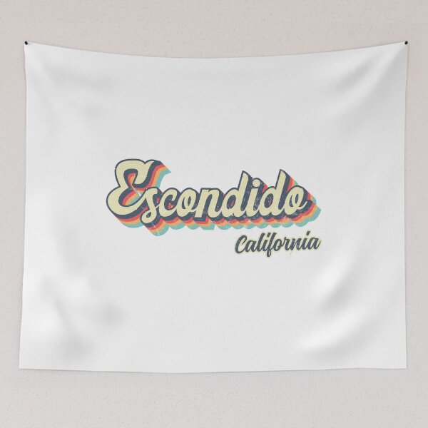 Item preview, Ciudad de Escondido California Retro Vintage 70s arcoiris designed and sold by Teelogic.