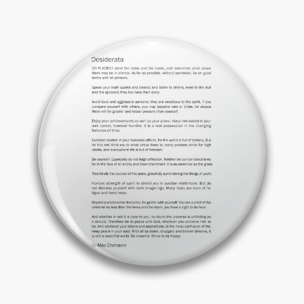 Item preview, Desiderata designed and sold by corbrand.