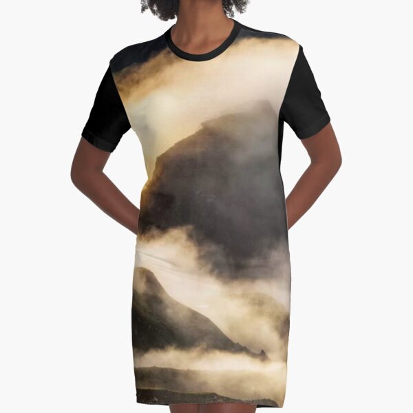 Magic Sunrise Graphic T-Shirt Dress