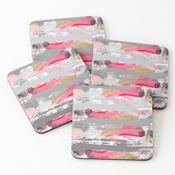 Item preview, Acrylic Stripped Brush Strokes Collage Patterned designed and sold by Designs By YL.