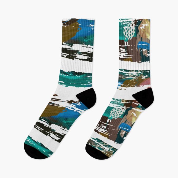 Item preview, Acrylic Stripped Brush Strokes Collage Patterned designed and sold by Designs By YL.