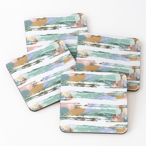 Item preview, Acrylic Stripped Brush Strokes Collage Patterned designed and sold by Designs By YL.