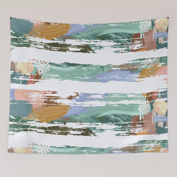 Item preview, Acrylic Stripped Brush Strokes Collage Patterned designed and sold by Designs By YL.