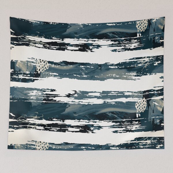 Item preview, Acrylic Stripped Brush Strokes Collage Patterned designed and sold by Designs By YL.