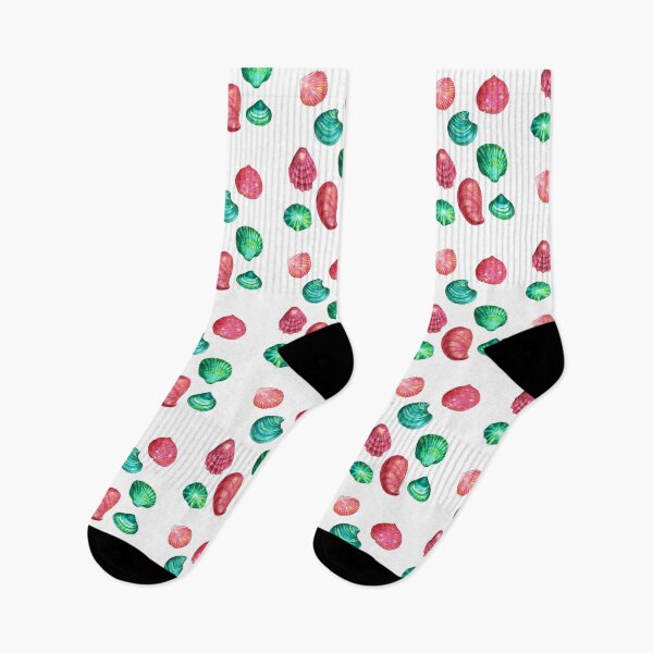 Item preview, Seashells in pink and teal designed and sold by Egle Kristensen.