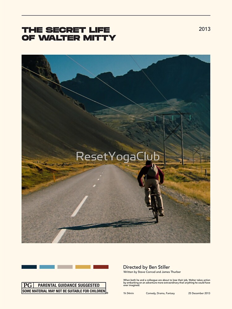 The Secret Life of Walter Mitty / Classicult Prints / Vintage Retro Art Print / Minimalist Poster / Home Decor Sticker