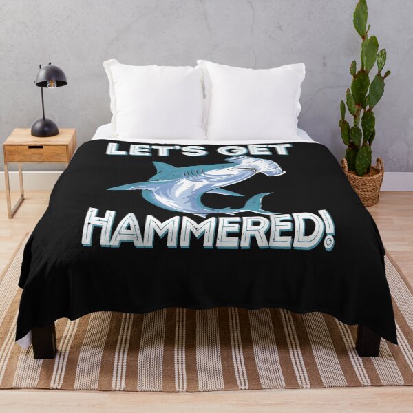 Item preview, Funny Hammerhead Shark Lets Get Hammered Party Tee designed and sold by CedricJohns.