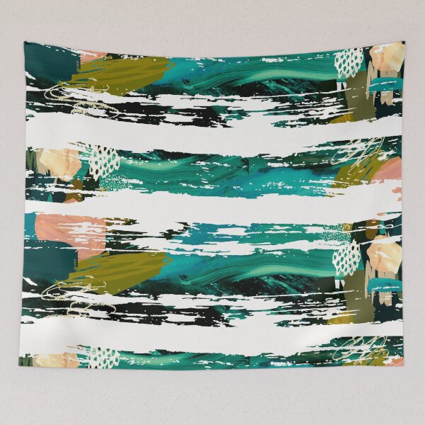 Item preview, Acrylic Stripped Brush Strokes Collage Patterned designed and sold by Designs By YL.