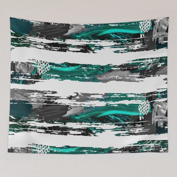 Item preview, Acrylic Stripped Brush Strokes Collage Patterned designed and sold by Designs By YL.