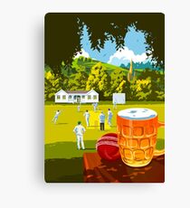 Village Cricket Canvas Print