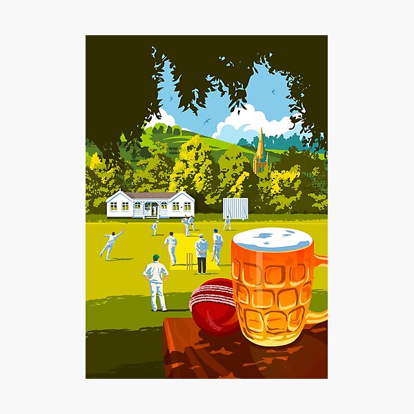 Village Cricket Photographic Print