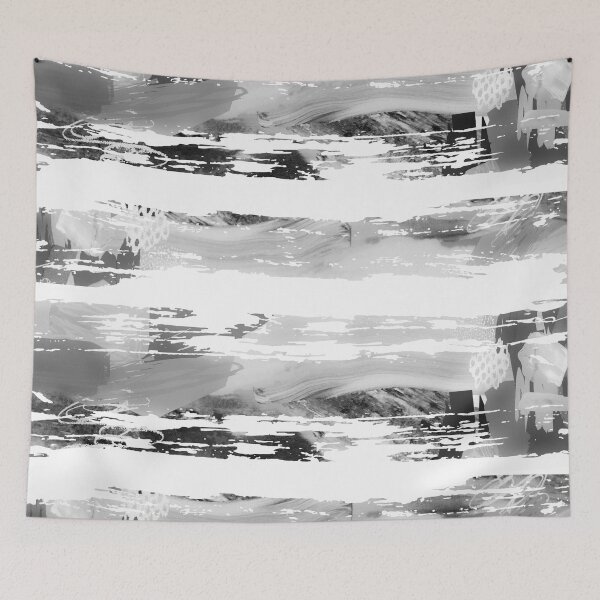 Item preview, Acrylic Stripped Brush Strokes Collage Patterned designed and sold by Designs By YL.