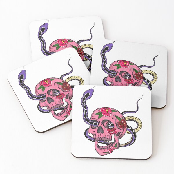 Item preview, Neo Traditional Skull Tattoo - Snake Tatoo Flash Sheet - New School Tatto Sketches designed and sold by ArtProvocation.