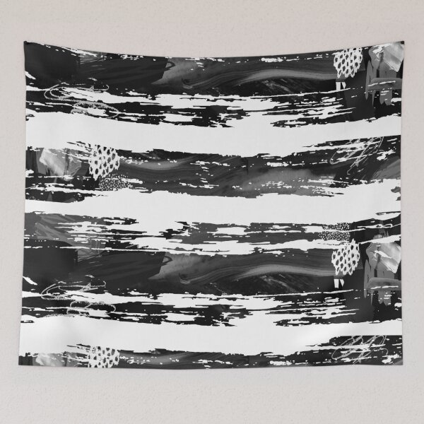 Item preview, Acrylic Stripped Brush Strokes Collage Patterned designed and sold by Designs By YL.
