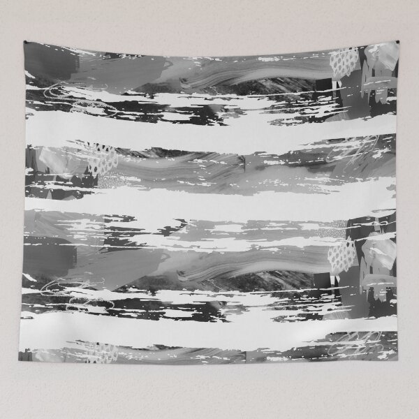 Item preview, Acrylic Stripped Brush Strokes Collage Patterned designed and sold by Designs By YL.