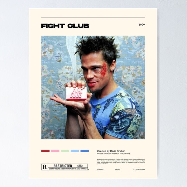 Item preview, Fight Club / Classicult Prints / Vintage Retro Art Print / Minimalist Poster / Home Decor designed and sold by ResetYogaClub.