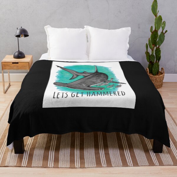 Item preview, Hammerhead Shark Lets get hammered Poster designed and sold by CedricJohns.