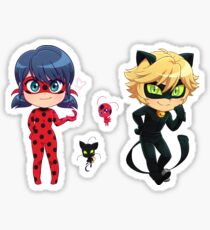 Chibi Ladybug + Chat Noir + Kwamis Sticker Set Sticker