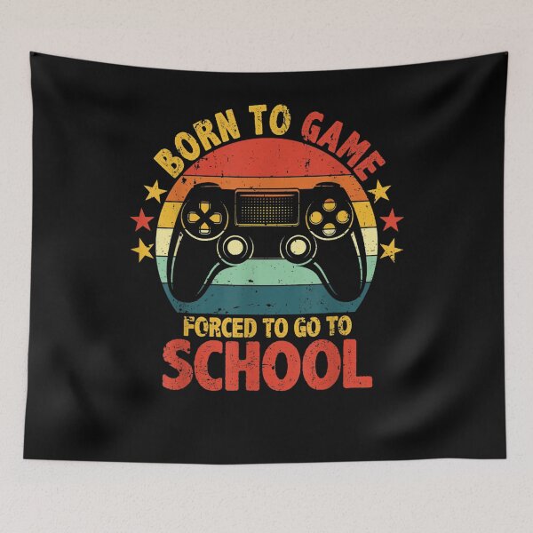 Item preview,  Born Game Forced School Retro Gamer Gaming designed and sold by luisweber.