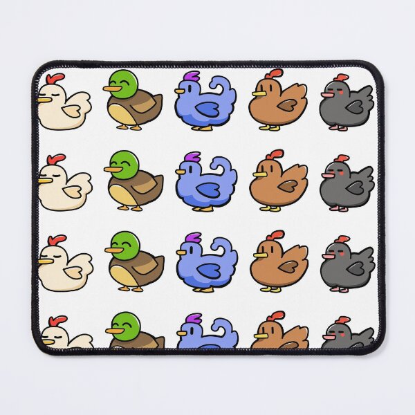 Vista previa del artículo con la obra «Pollos», diseñado y vendido por Stickerat.