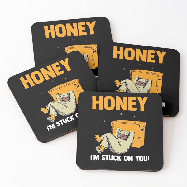 Item preview, Honey I'm Stuck On You Honey Bee Lovers  Honeycombs designed and sold by Nessshirts.