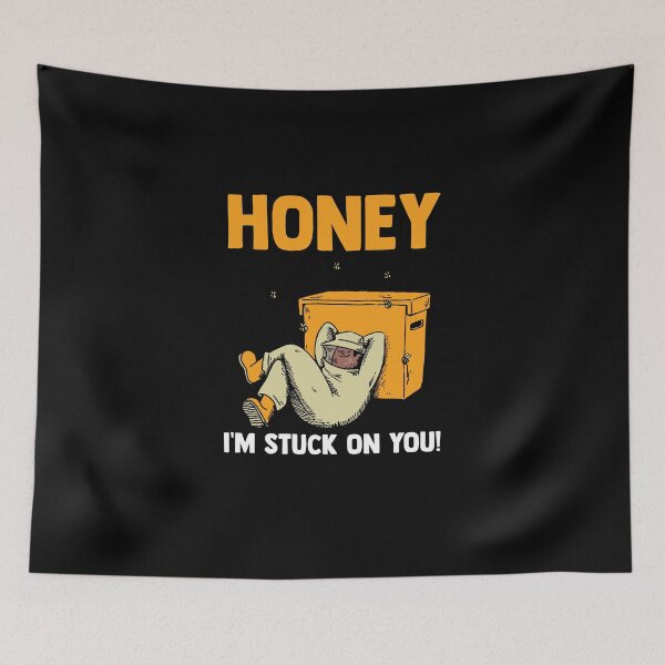 Item preview, Honey I'm Stuck On You Honey Bee Lovers  Honeycombs designed and sold by Nessshirts.