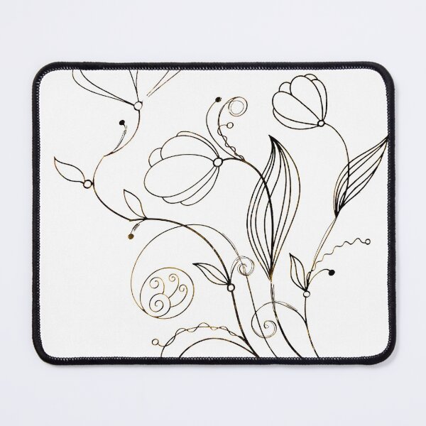 Item preview, Flower Line Doodle Gold designed and sold by Designs By YL.