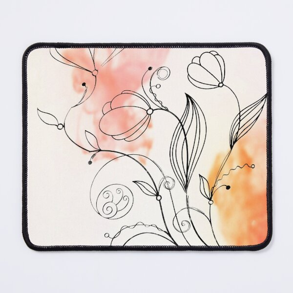 Item preview, Flower Doodle Watercolor Orange designed and sold by Designs By YL.