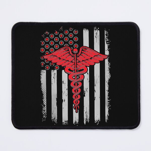 Item preview, Caduceus In Red With Flag designed and sold by Caroline Zapata.