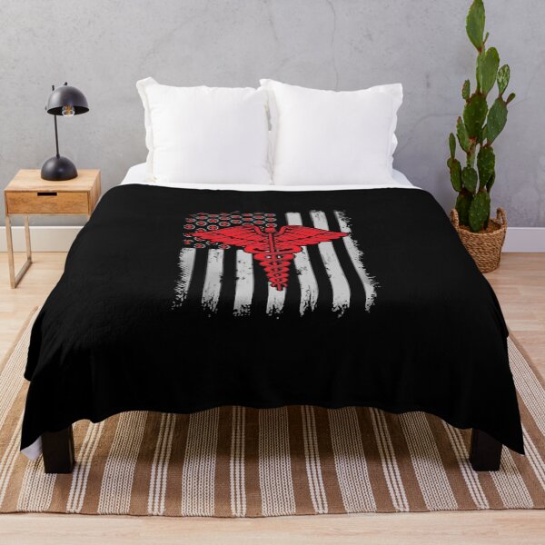Item preview, Caduceus In Red With Flag designed and sold by Caroline Zapata.