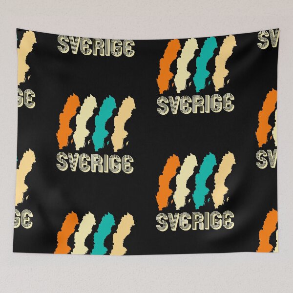 Artikelvorschau, Schweden Schwedisch Sverige Retro Landkarte entworfen und verkauft von Mila1946.