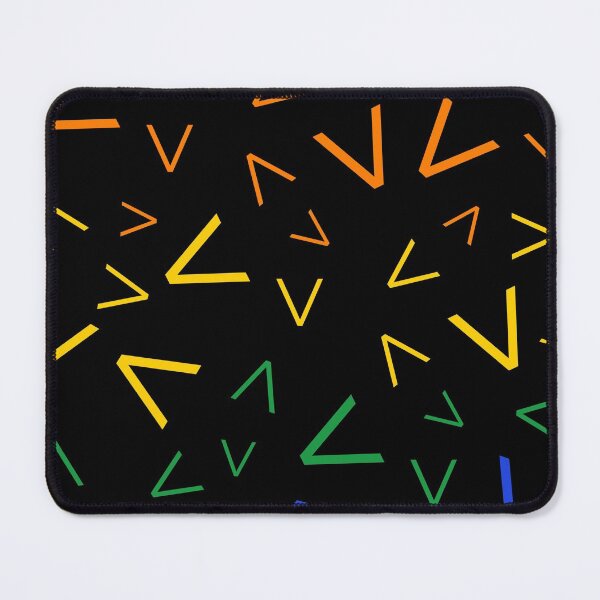 Graphic Rainbow Gradient Spikes Pattern Mouse Pad