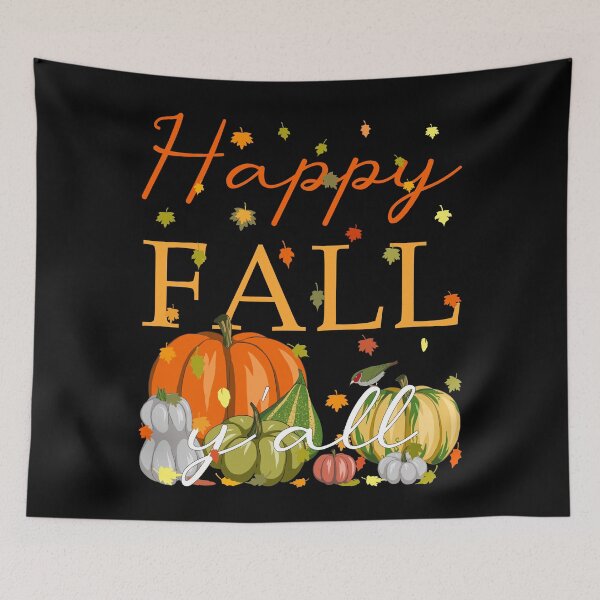 Item preview, Happy Fall Y'All Funny Pumpkin & Autumn Leaves Thanksgiving designed and sold by r-silver.