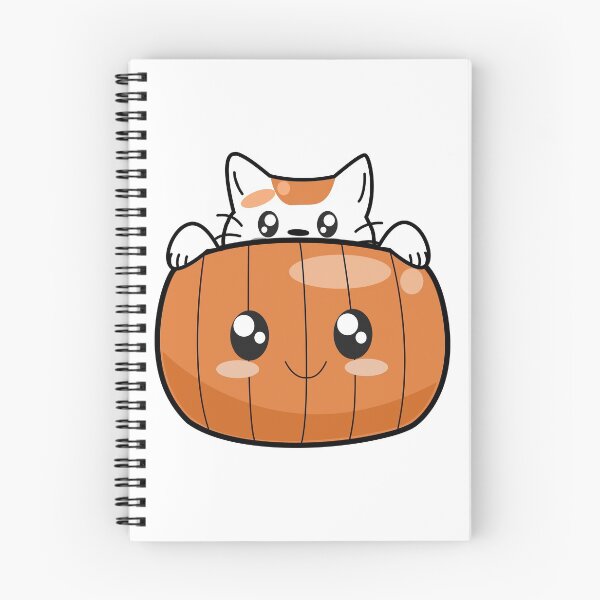 Item preview, Kawaii Cat Peeking Behind Pumpkin | Halloween designed and sold by DAFIN.