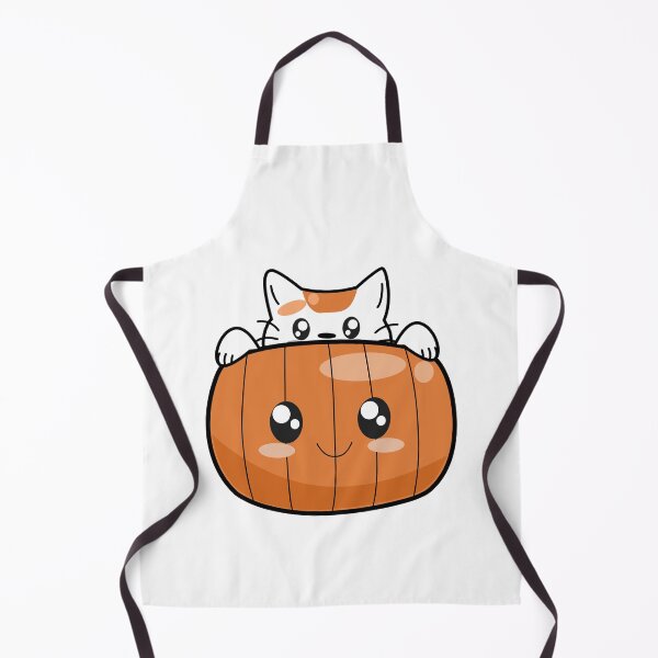 Item preview, Kawaii Cat Peeking Behind Pumpkin | Halloween designed and sold by DAFIN.