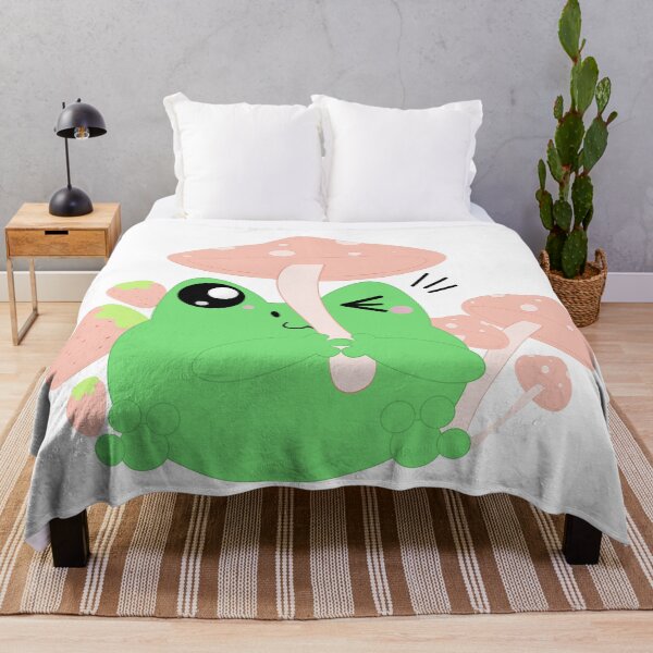 Item preview, Kawaii Frog Mushroom Umbrella Farmcore Chibi Cottagecore Aesthetic Frog designed and sold by VaporwaveAnime.