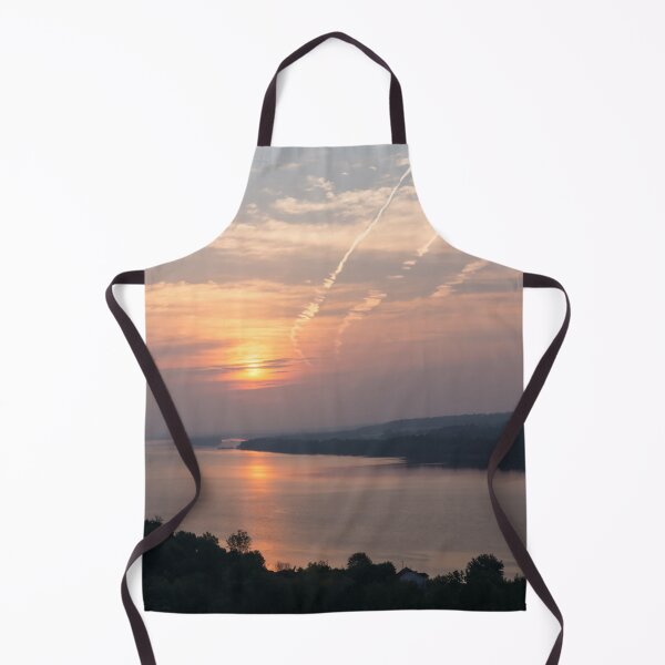 Item preview, Contrails and Clouds - Ottawa River Sunrise Painted by Airplanes designed and sold by Georgia Mizuleva.