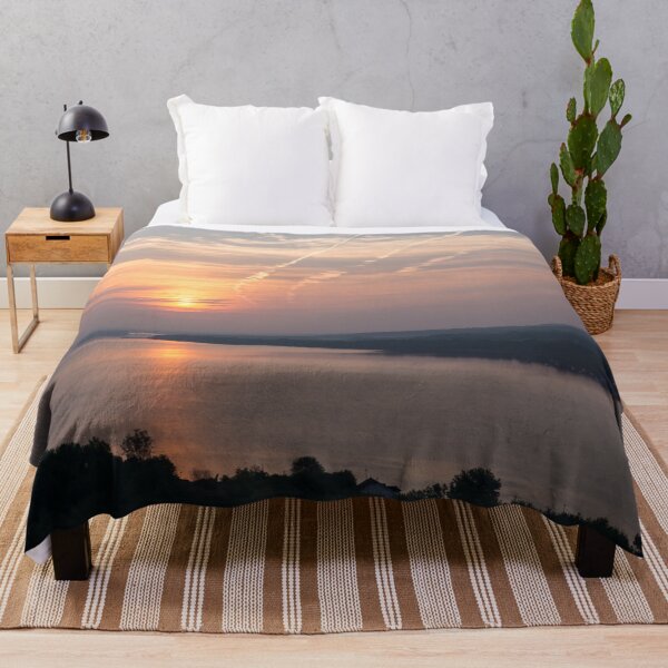 Item preview, Contrails and Clouds - Ottawa River Sunrise Painted by Airplanes designed and sold by Georgia Mizuleva.