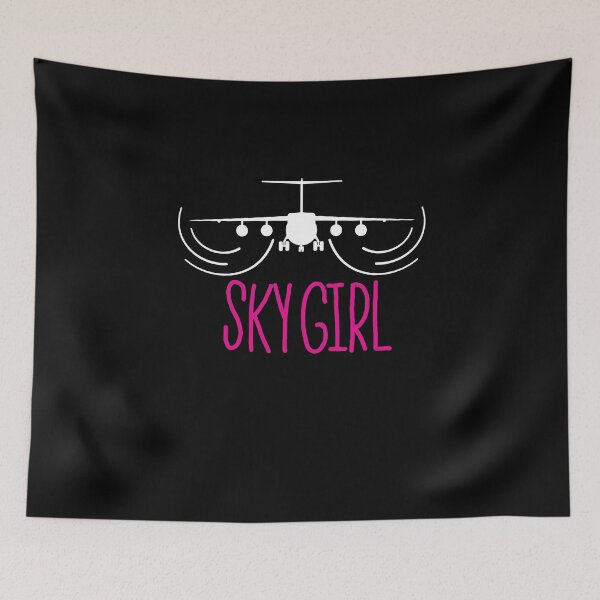 Item preview, Sky Girl Funny Flight Attendants Flying Aviation designed and sold by patroart.