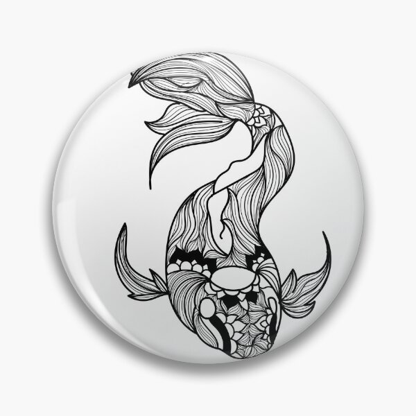 Item preview, Koi Whisperer Black Mandala designed and sold by OutofFocusShop.
