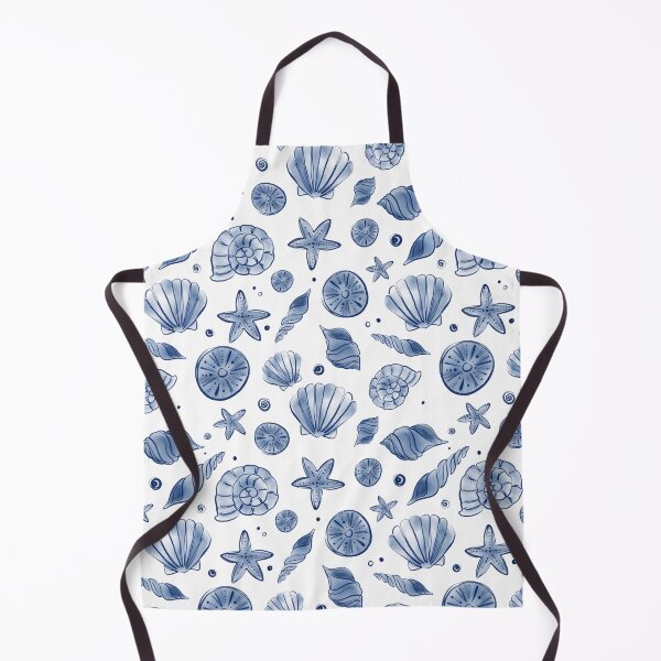 Item preview, Marine Life Seashell Blue and White Pattern designed and sold by trajeado14.