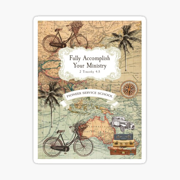 Item preview, PIONEER SERVICE SCHOOL (VINTAGE MAP) designed and sold by Paper Bee Gift Shop.