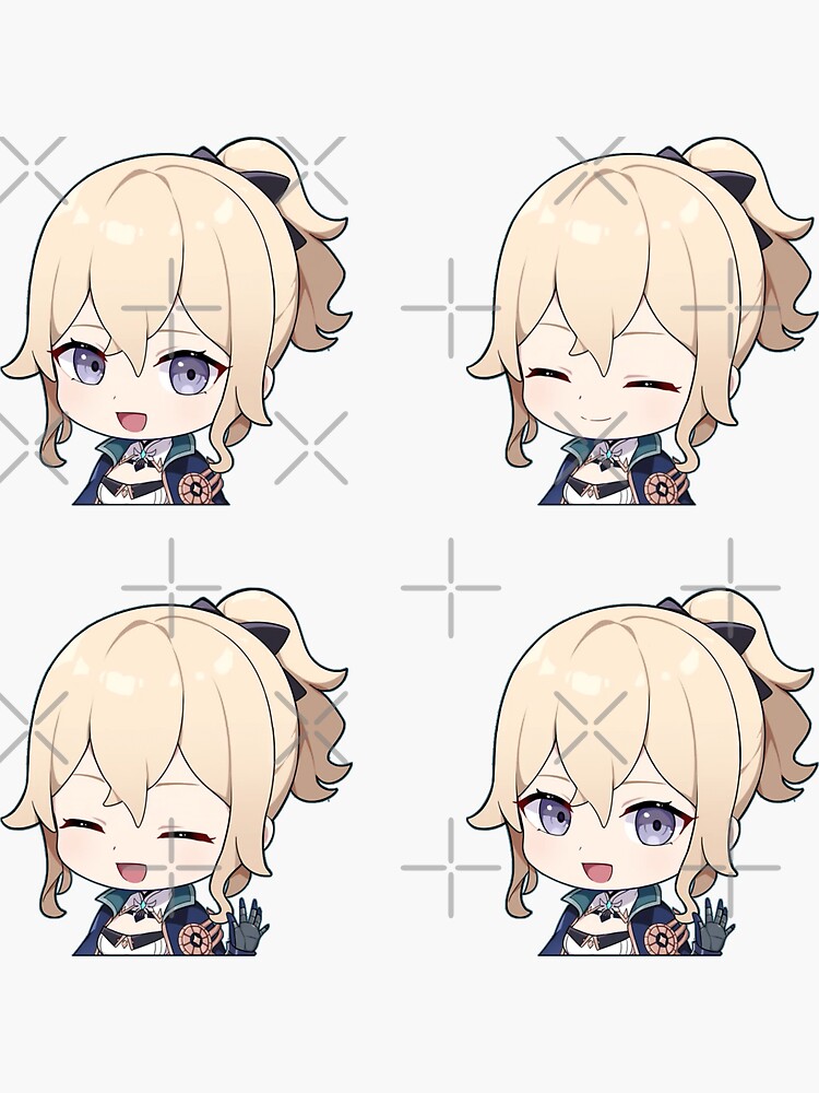 "Jean Genshin Impact Chibi Stickers Set" Sticker for Sale by dudu
