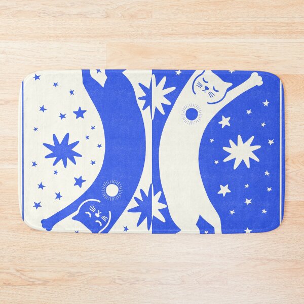 Item preview, Cosmic Yin Yang Cats Cute Boho Chic designed and sold by trajeado14.