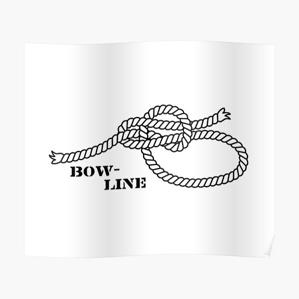 Sailor knot bow-line light English version Poster